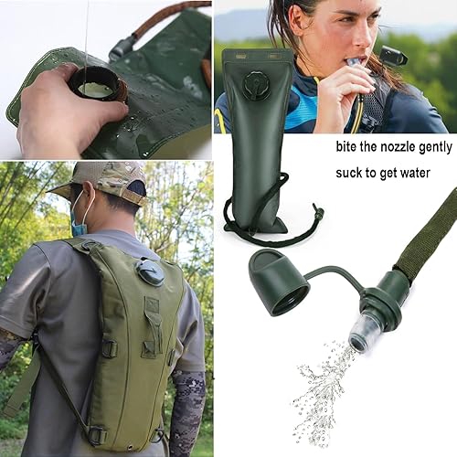 Miniatura 3 de Mochila de agua para senderismo con bolsa de agua de 3 L, bolsa de depósito de almacenamiento de agua ajustable para hombres y mujeres, chaleco para