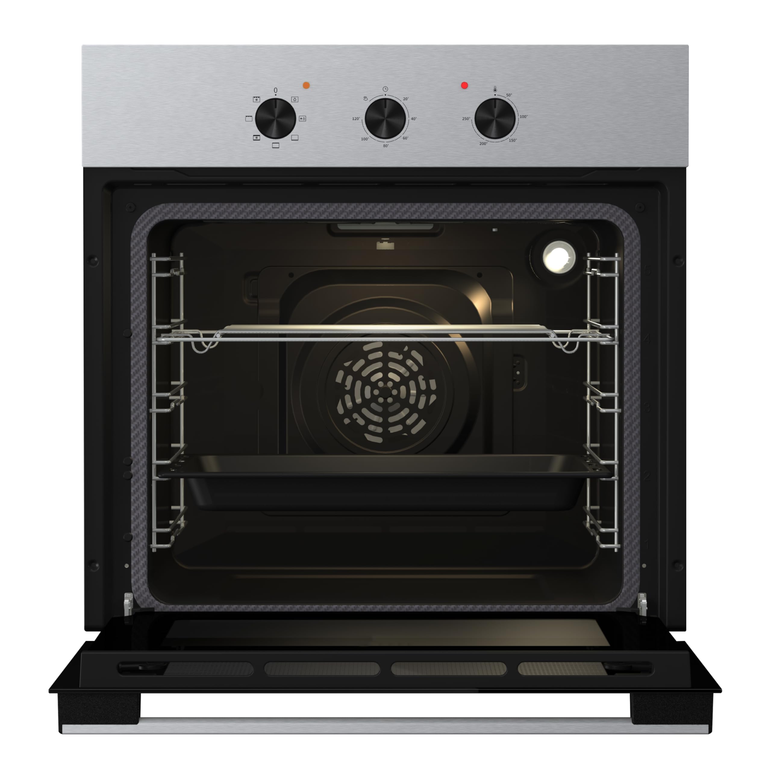 Hisense Forno Multifunzione 73 litri 60 cm Classe A Nero/Inox Guide telescopiche 7 funzioni 3 vetri