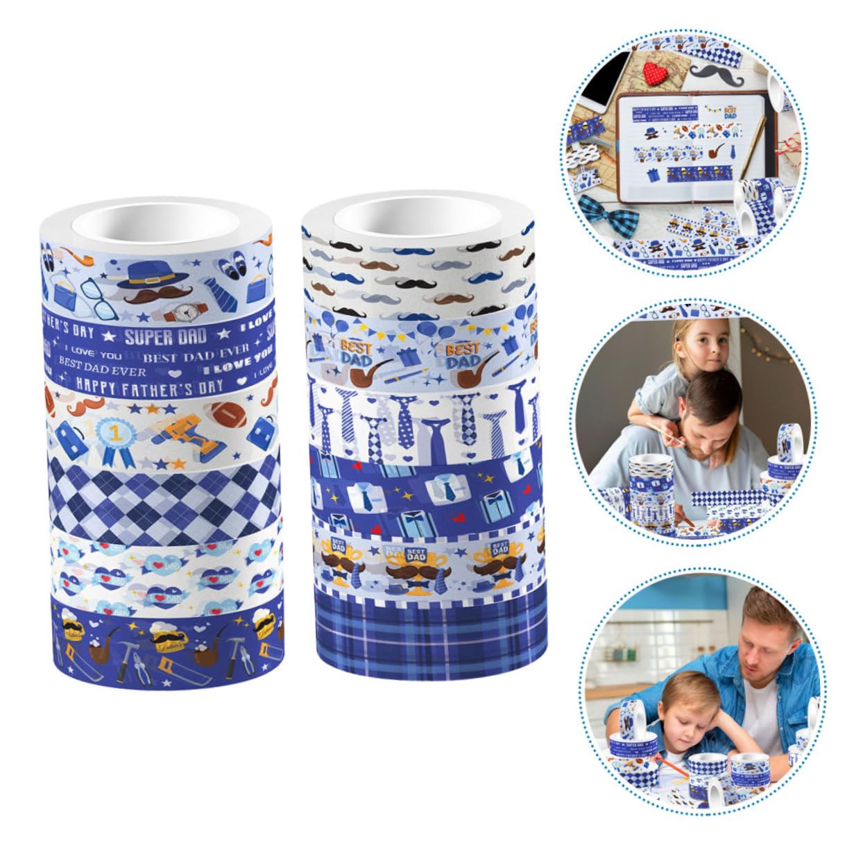 Lurrose Cinta Decorativa Washi Para Día Del De Cinta Adhesiva Transparente Para Manualidades Y Scrapbooking Para Decorar Diarios Y 12 * 4