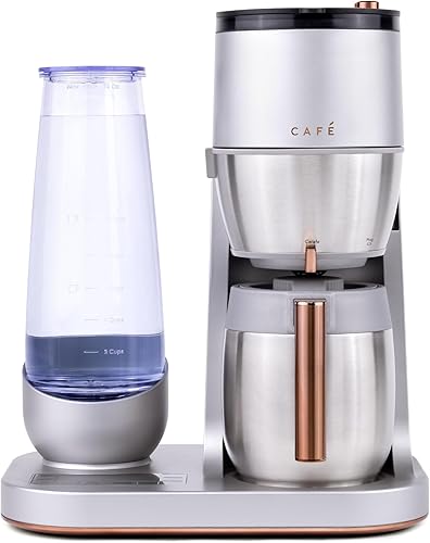 Café Cafetera especial para moler y preparar, opción de una sola porción, jarra térmica de 10 tazas, tecnología habilitada para WiFi, esenciales de