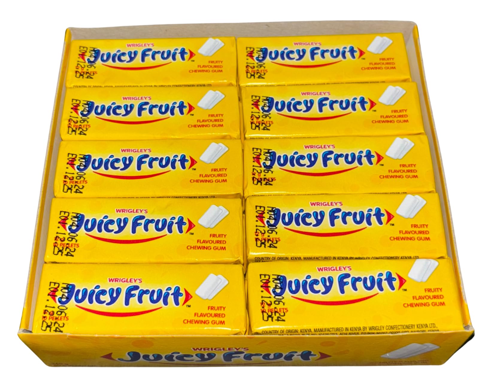 WRIGLEYS Juicy Fruit Kagummi- Juicy Fruit Kaugummi-Pellets - 30x12g