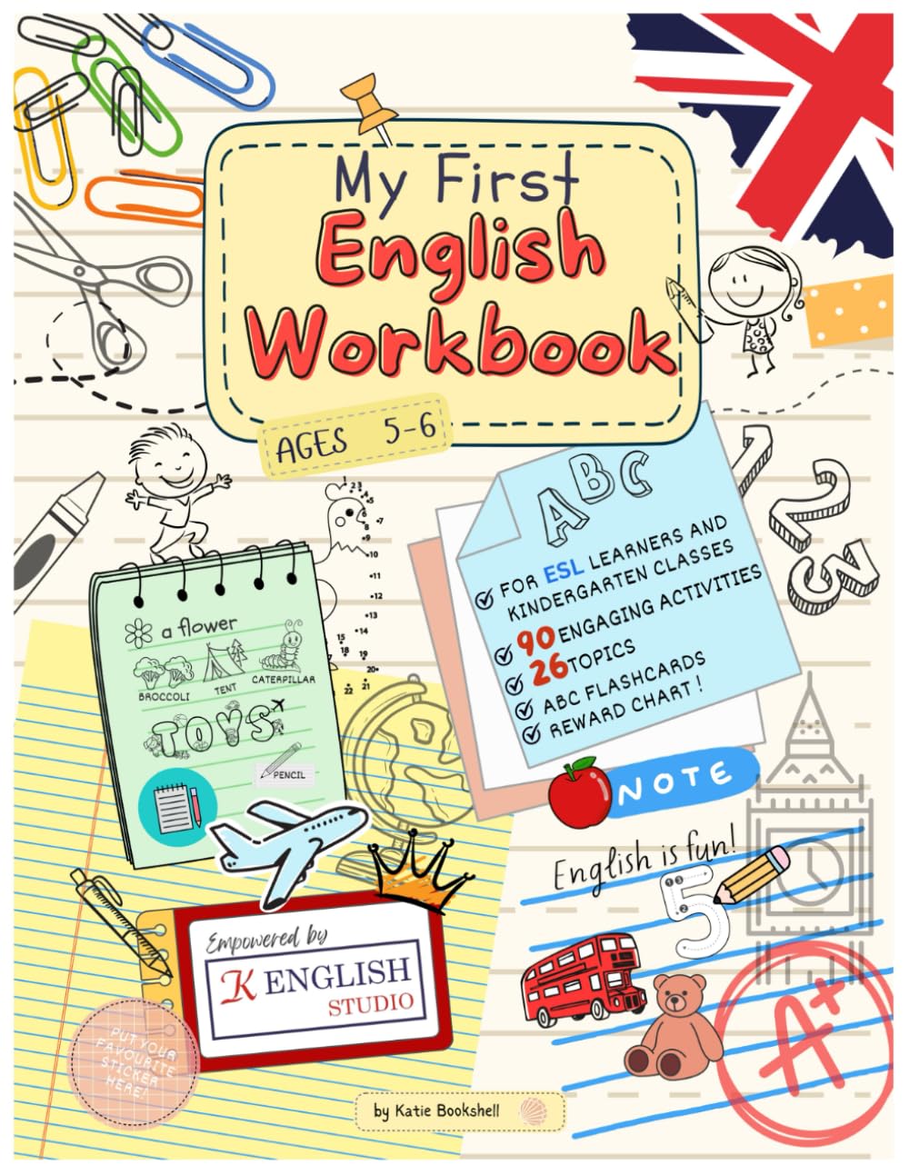 My First English Workbook: ESL Vocabulary Activities for Kids Age 5-6 (Foreign Language Workbooks for Kids)
