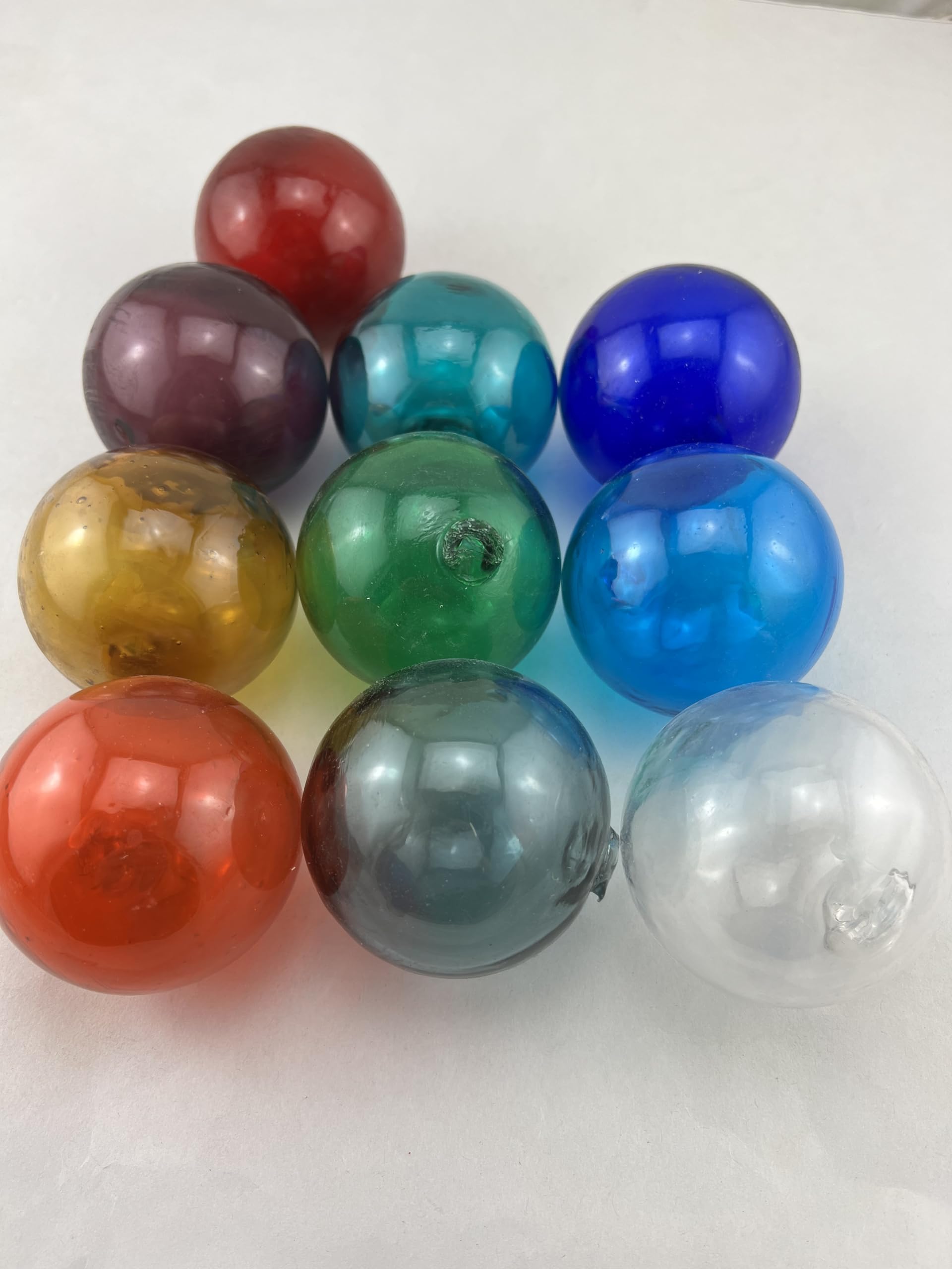 Generic 10 Pieces Assorted Decorative Reproduction Blown Glass Float Fishing Balls Buoys 3