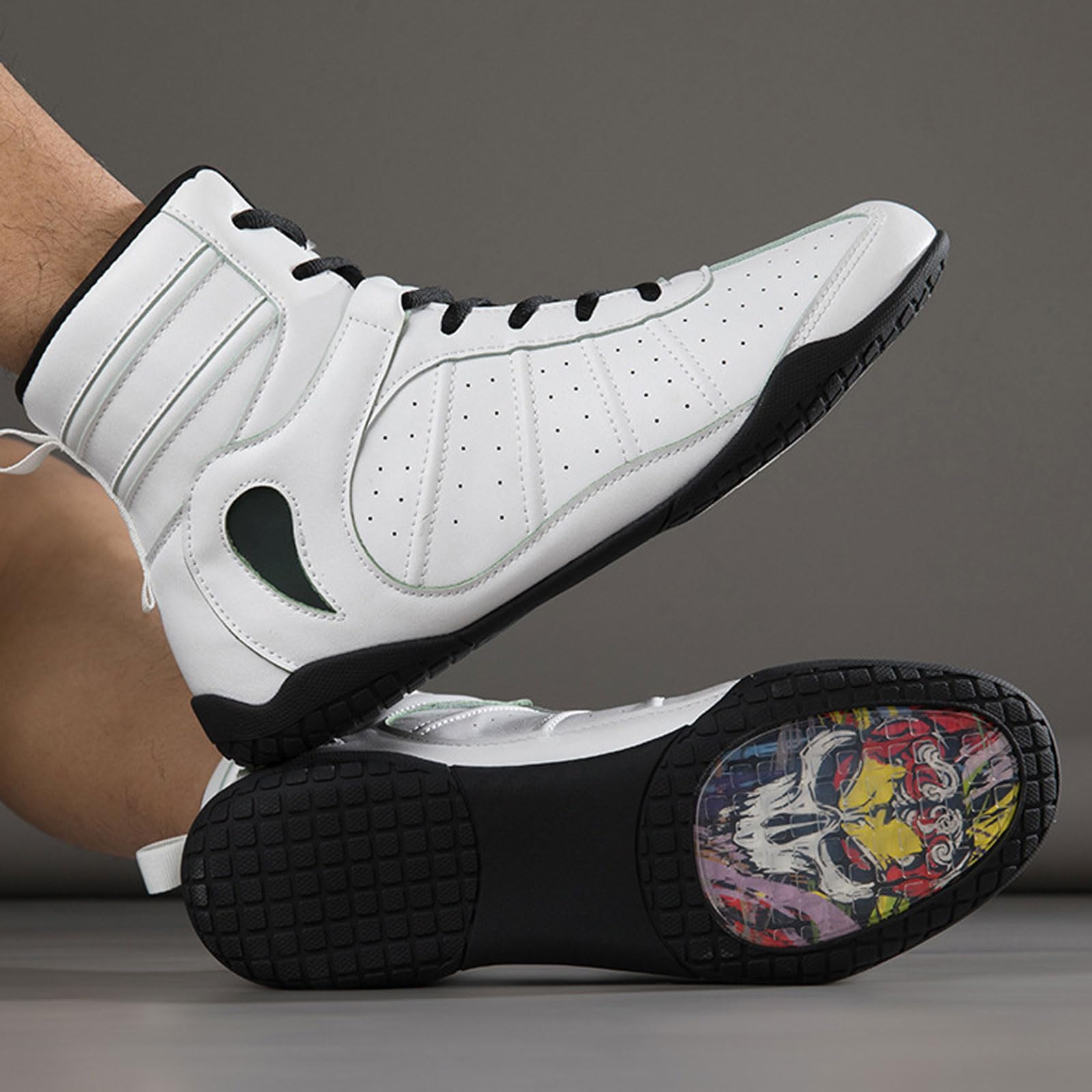 Botas De Lucha para Hombre,Zapatos De Lucha Antideslizantes,Zapatos De Boxeo Fitness,Zapatos De Lucha Unisexo,Liviablesy Transpirables,Flexibles,Confort,para Deportes,Combate,Wrestling