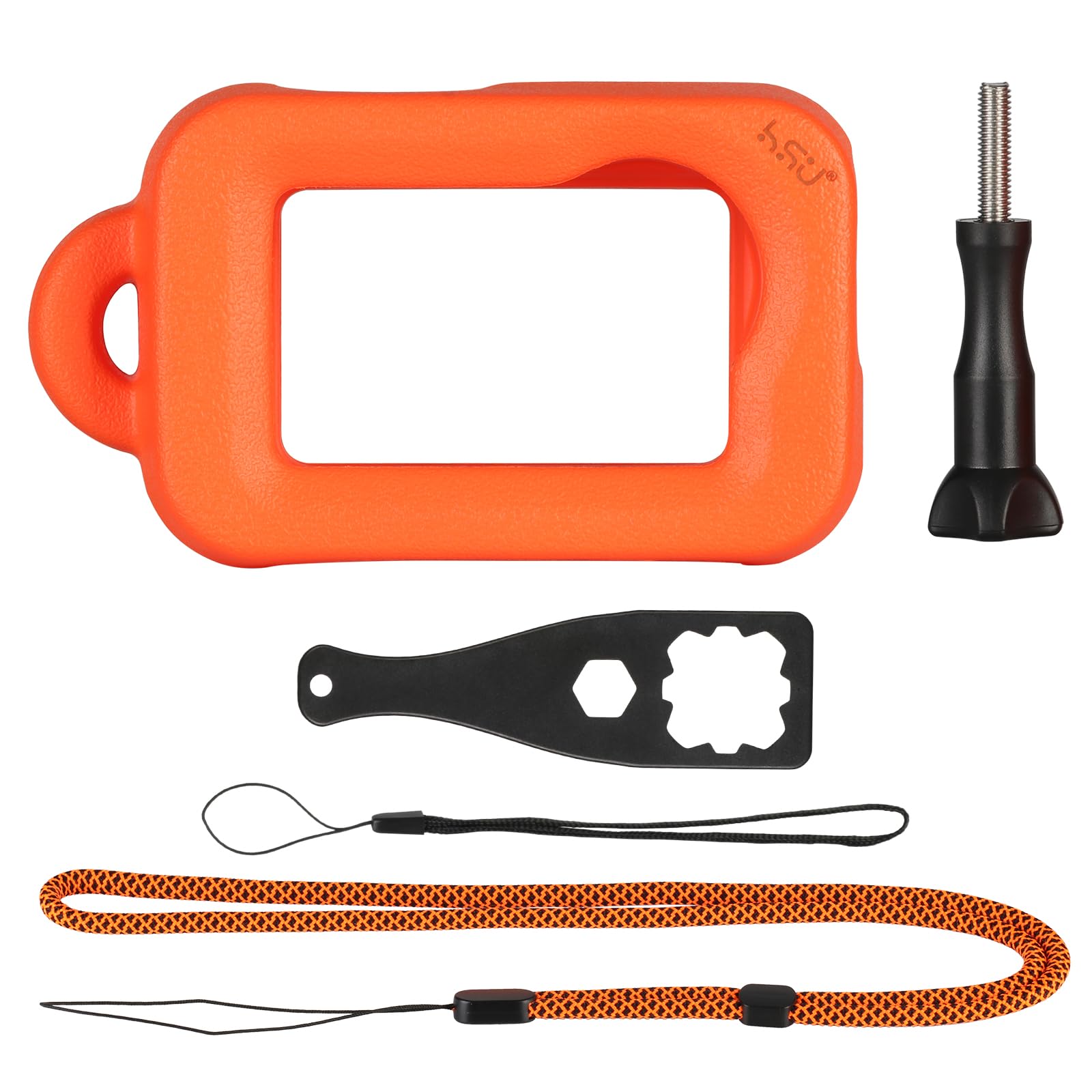 HSU Funda flotante para Osmo Action 5 Pro, accesorio de carcasa flotante para Osmo Action 4/3, deportes acuáticos, surf, natación, buceo, color naranja