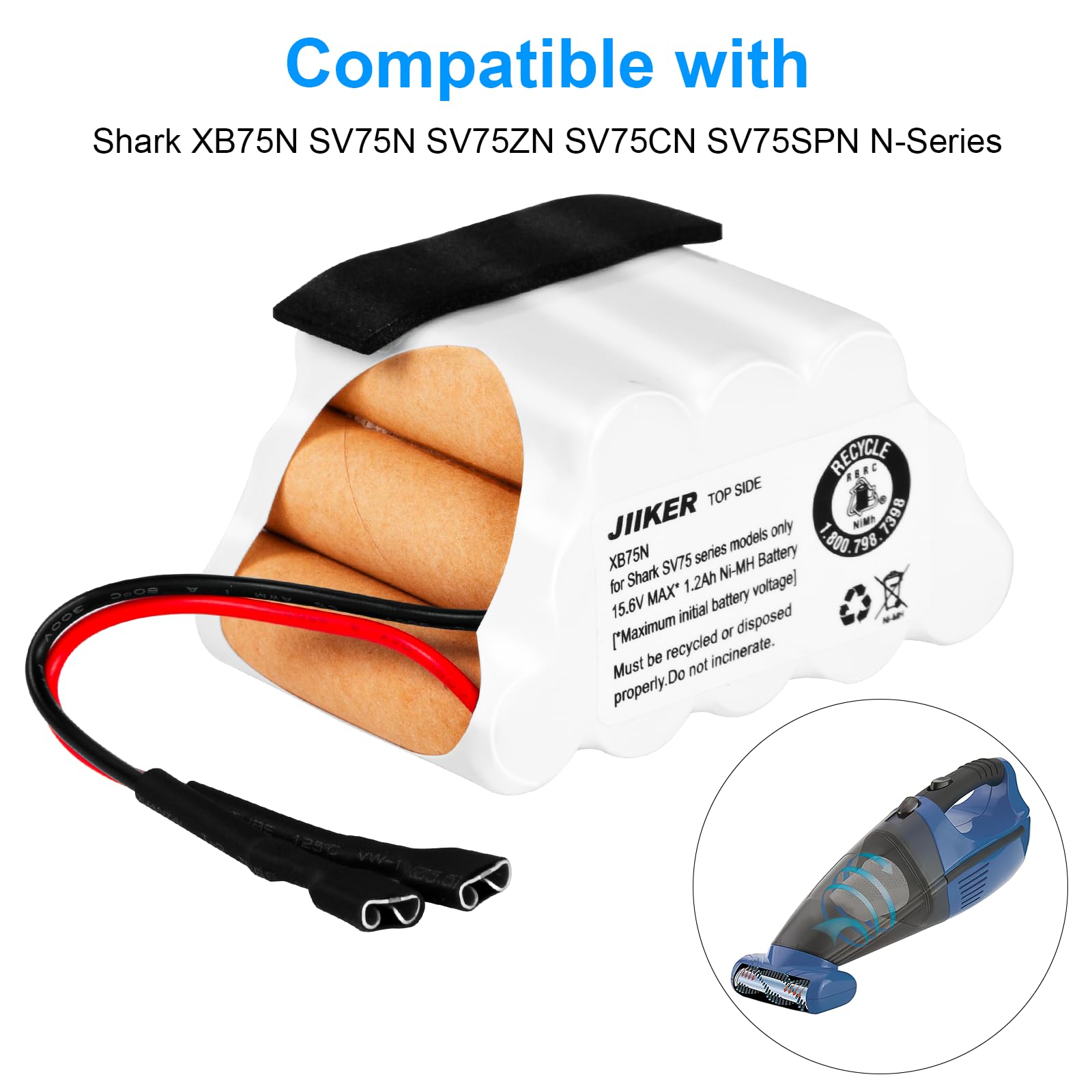 Amazon.com: JIIKER XB75N Battery Replacement for Shark SV75N