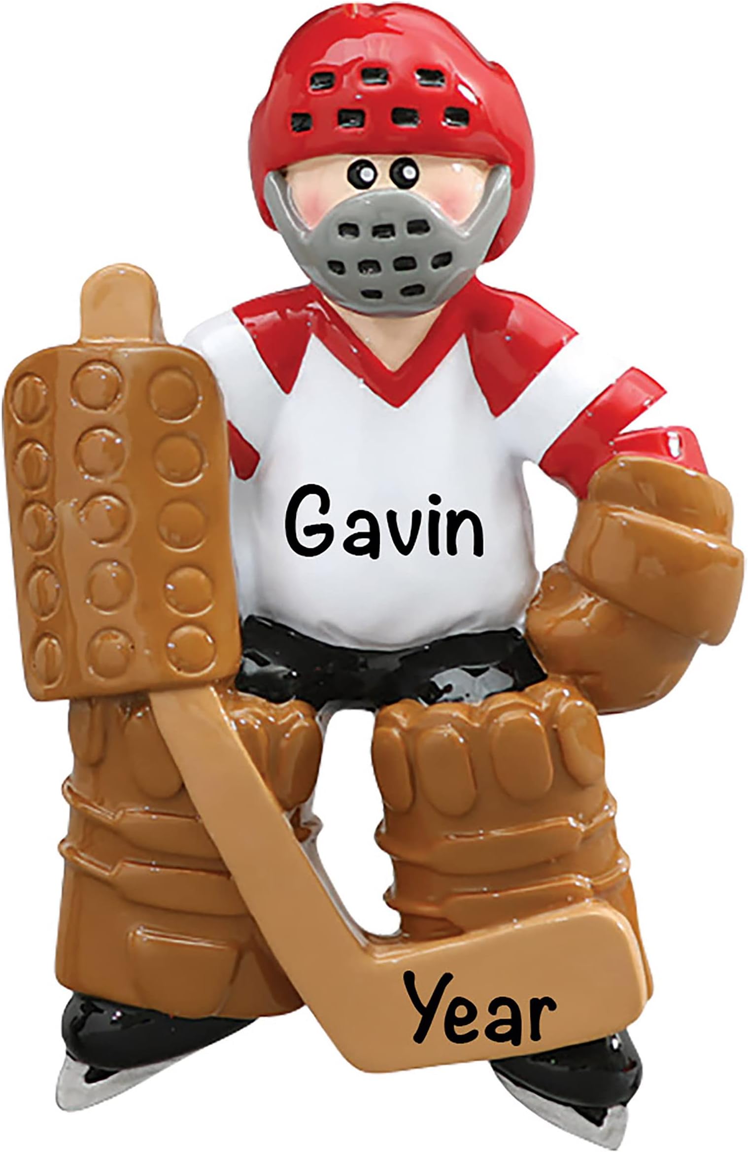 Personalized Ice Hockey Ornaments for Boys 2022 โ Polyresin Hockey Goalie Ornament โ Ice Hockey Decorations โ Sports Fan Ornaments โ Cool Hockey Gifts for Boys, Gifts for Hockey Lovers