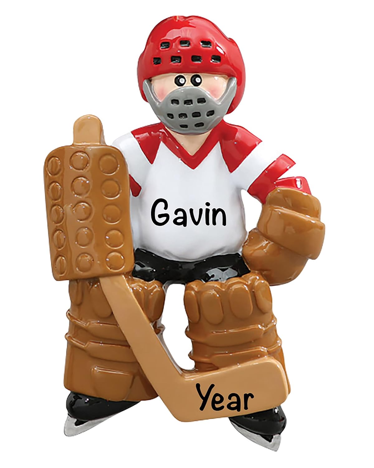 Buy Personalized Ice Hockey Ornaments for Boys 2022 Polyresin Hockey Goalie Ornament Ice