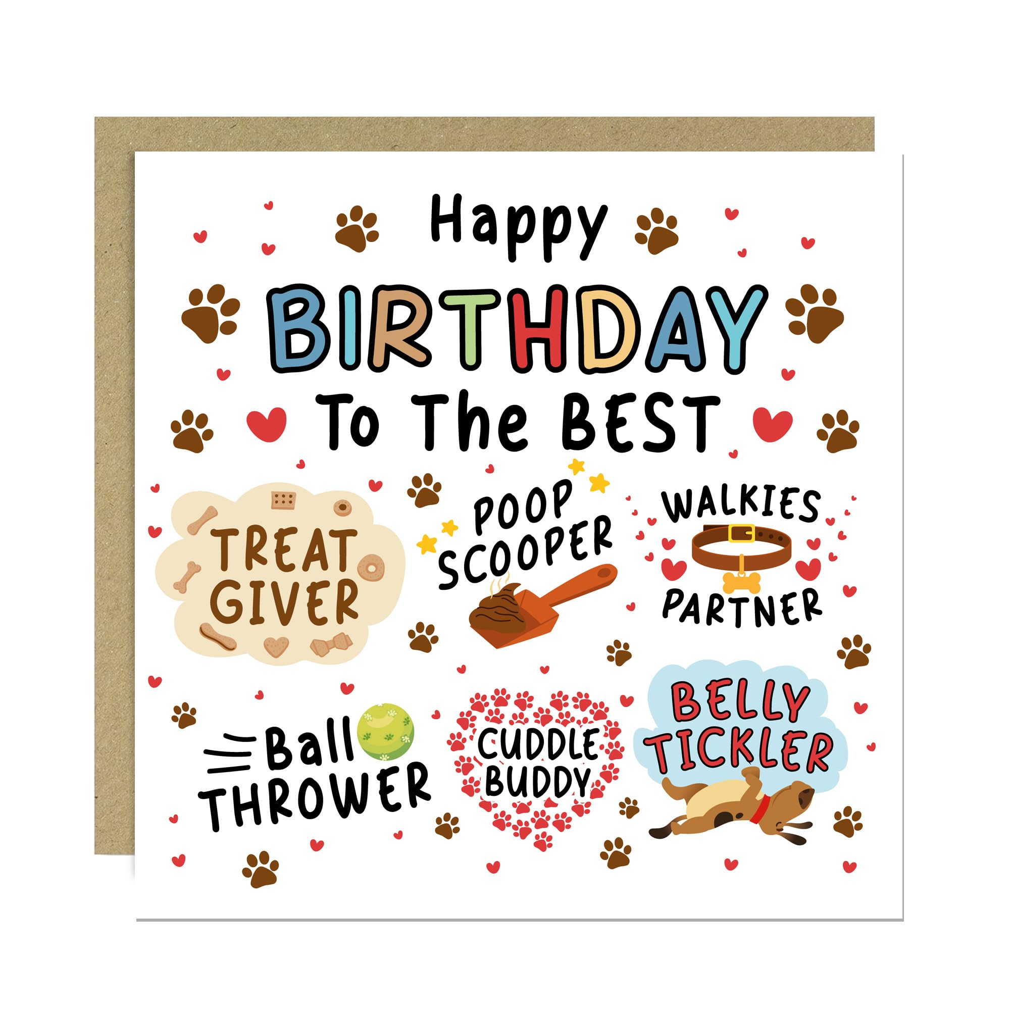 RED OCEAN Funny Birthday Card From The Dog Amusing Birthday Card For Pet Owner - Dog Mum, Dad, Wife, Husband, Girlfriend, Boyfriend - Hilarious Card For Pet Parents