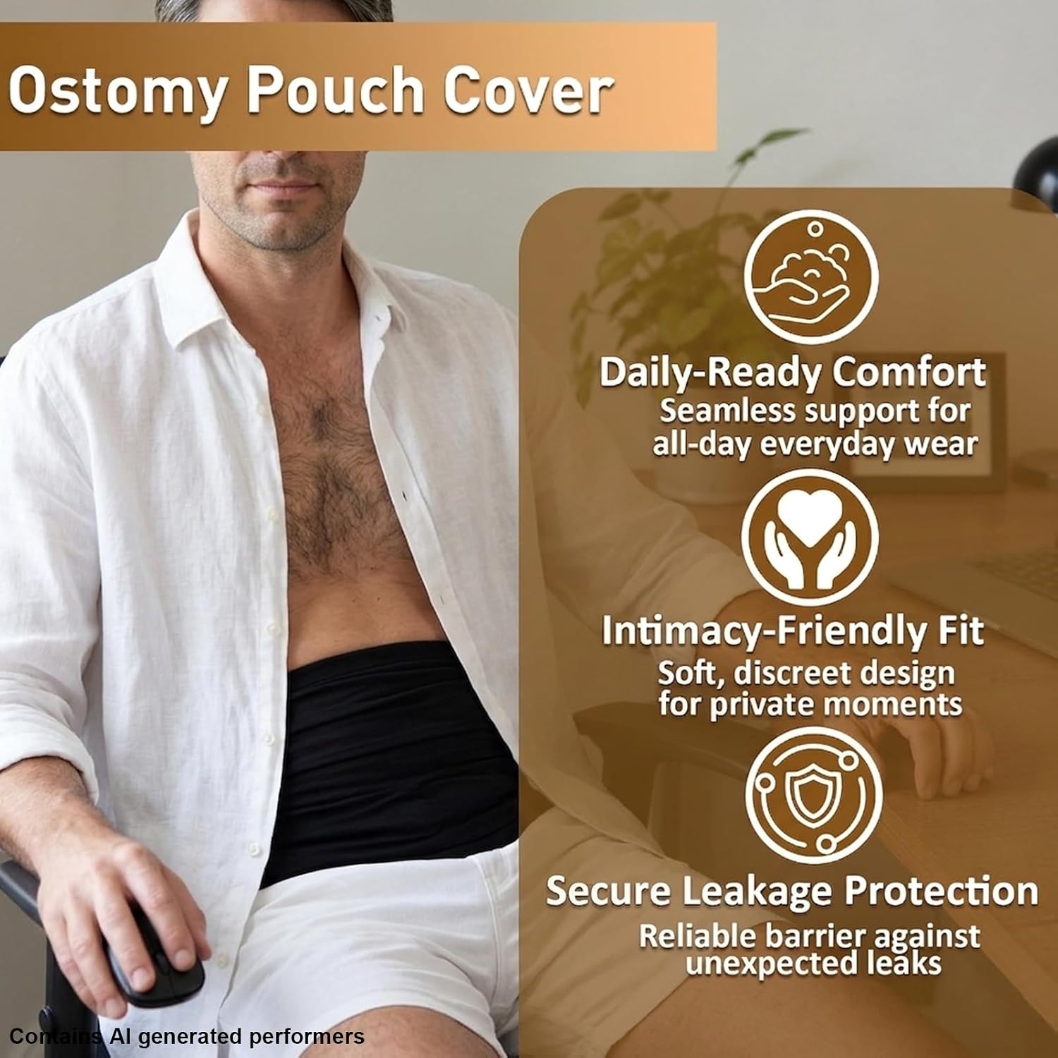 Ostomy Support Garments, Hernia Support Garments, Ostomy Wrap for Women, Ostomy Bag Covers to Secure Colostomy Bags