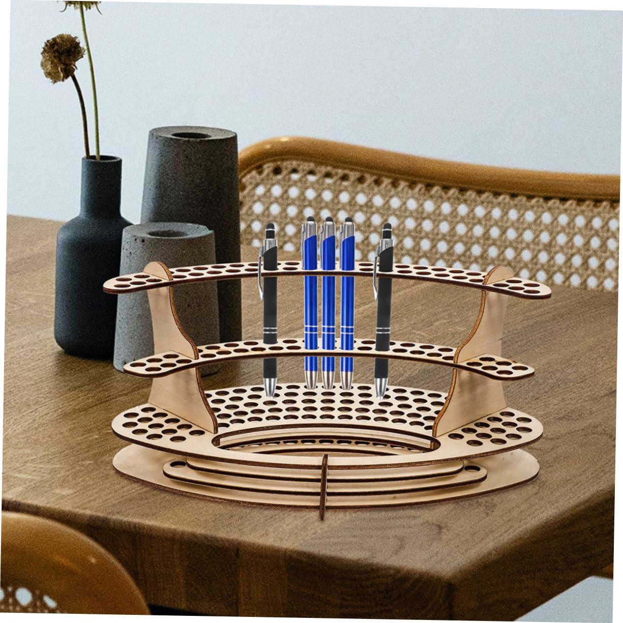 SHINEOFI 4 Sätze Stifthalter Aus Holz Schreintischorganizer Schreibtisch Organiser Stifttaschenlampe Pin-box Stifte-organizer Für Den Schreibtisch Stifthalter Fürs Büro Hölzern 2 Stück * 4