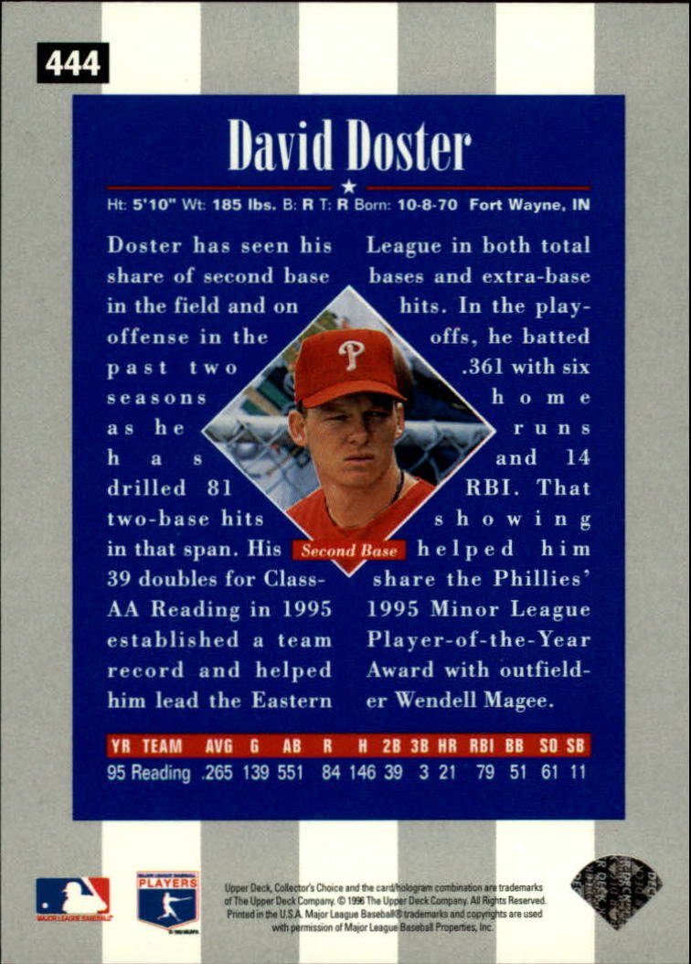 Amazon.com: 1996 Collector's Choice Baseball Card #444 David