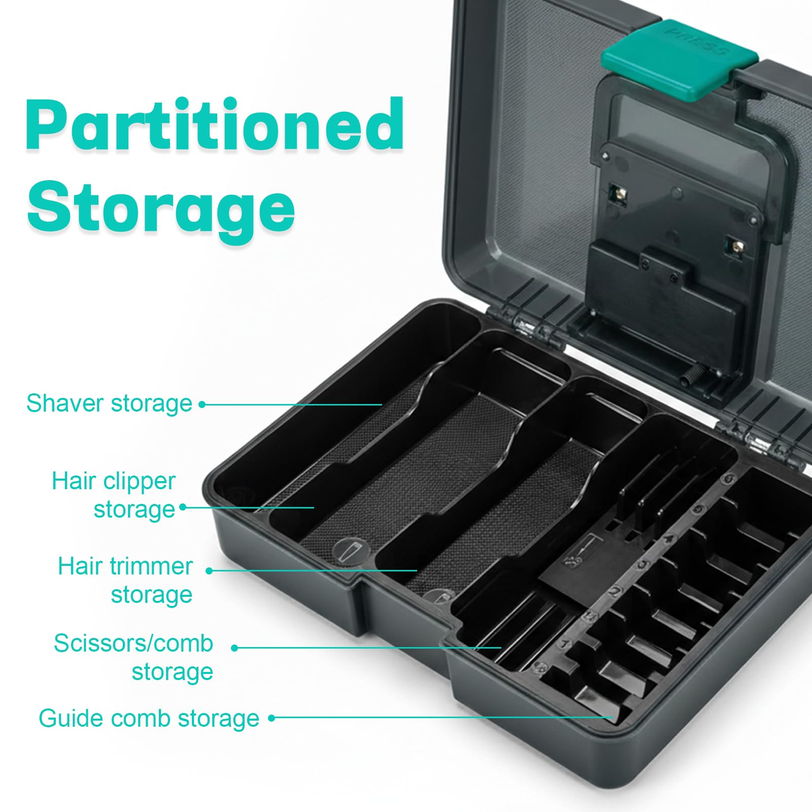 VGR 840 Barber Tool Storage Box con luce 365nm e display a LED