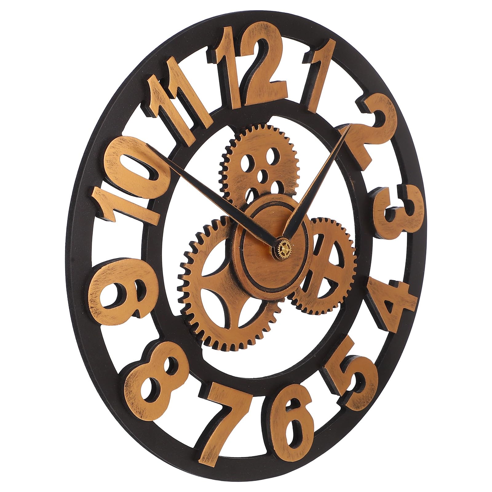 Horloge murale decorative pour decoration maison salon chaleureux atmosphere bois industriel