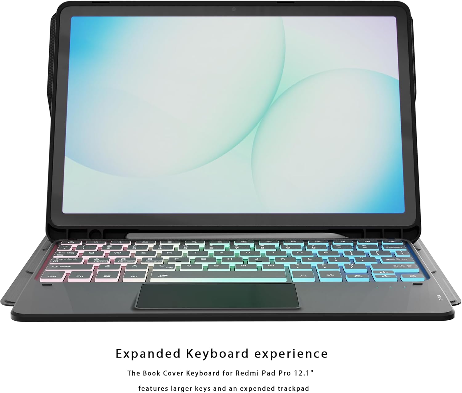 for Samsung Galaxy Tab A11 Plus 2025/A9 Plus 2023 11" Keyboard Case: 3 Zone 7 Colors Backlit Trackpad Keyboard for 11-inch Samsung Tab A9+/A11+ 5G - Detachable Key Board Tablet Cover with Pen Holder
