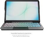 Pour Samsung Galaxy Tab A11+ Plus A9+ 11 cas clavier d'inch avec Trackpad 7 Couleurs RGB Dos-éclairé , Multi-Touch Trackpad , Détachable amovible , Porte-stylo portable , TPU Couverture de protection sans fil