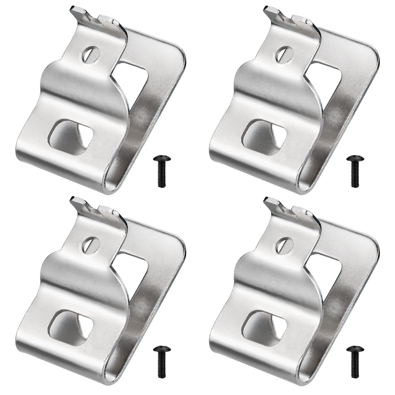 Belt Clips for Dewalt, 4pcs 304 Stainless Steel Drill Clips Tool Hooks with Screws for N268241 N086039 Compatible with 20V Power Tools for DCD980