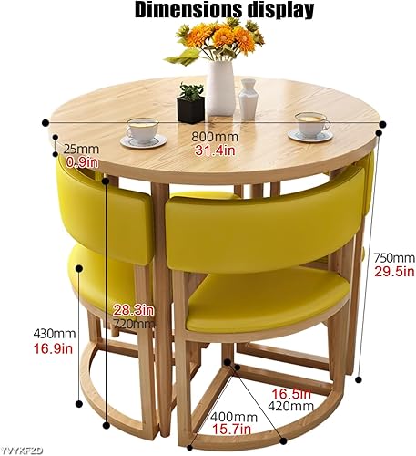 Miniatura 7 de YVYKFZD Round Conference Table, Small Office Reception Room Club Table, Business Conference Room Table and Chair, Simple Kitchen Dining Table Set