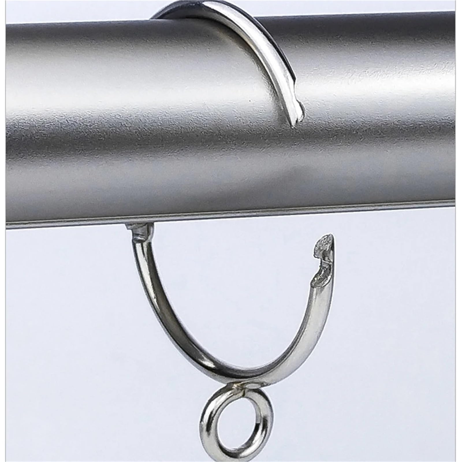 Confezione da 50 anelli for tende in metallo for aste for finestre, for porte e doccia, appendere, 3,8 cm Adatto per tende e tende da doccia