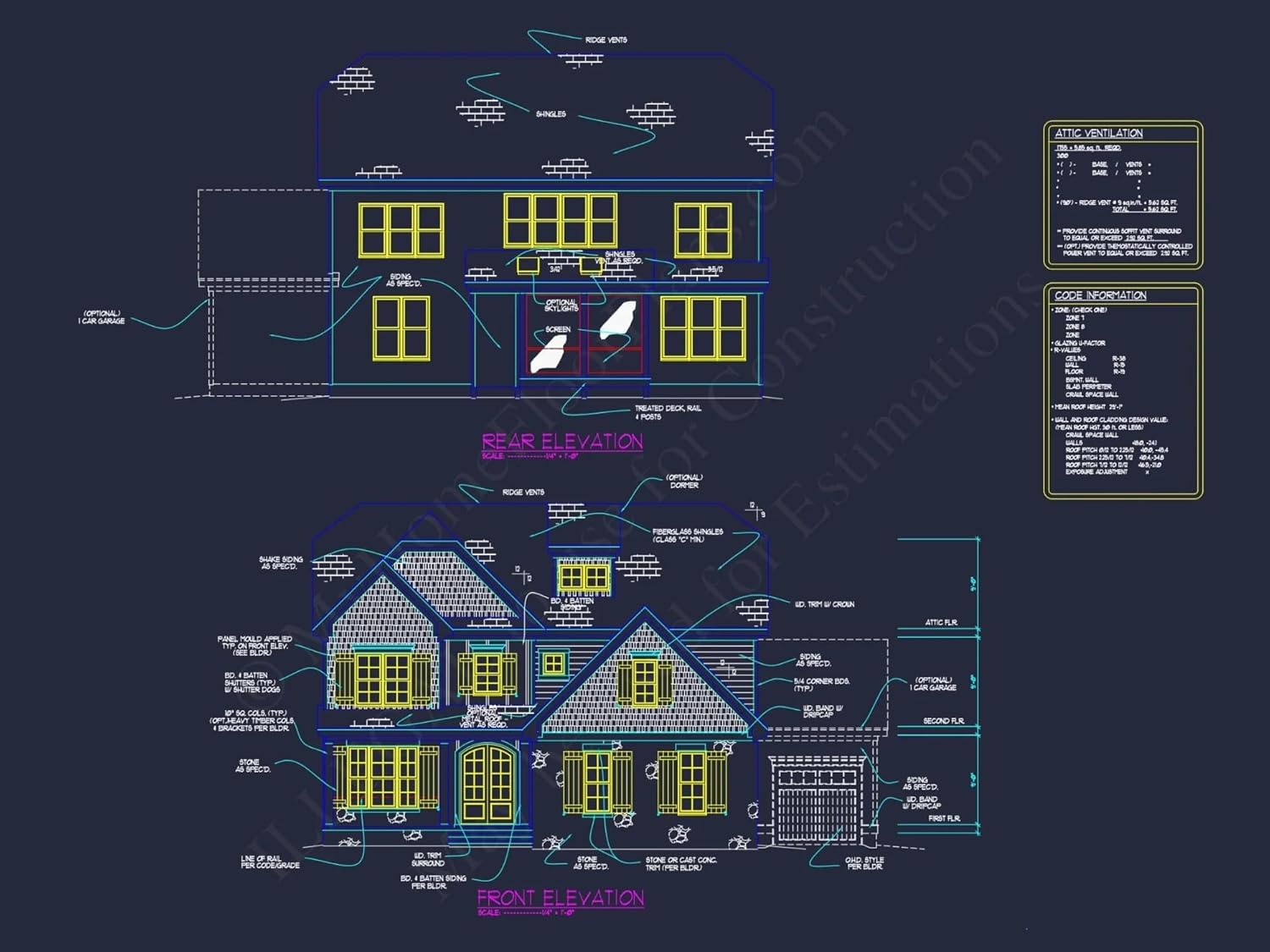 12-2630 HOUSE PLAN - Traditional Craftsman House Plan with Detailed CAD Designs