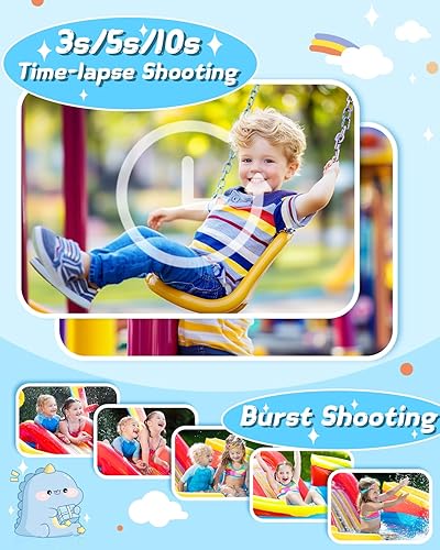 Miniatura 6 de Acadia - Cámara para niños de impresión instantánea, cámara instantánea de 12 MP para niños, sin tinta, cámara digital para niños de 3 a 12 años,