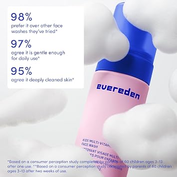 Evereden Kids Face Wash: Melon Juice, 3.4 fl oz. | Plant Based and Natural Skin Care for Kids | Clean and Non-Toxic Face Wash for Kids | Multi-Vitamin Kids Skin Care