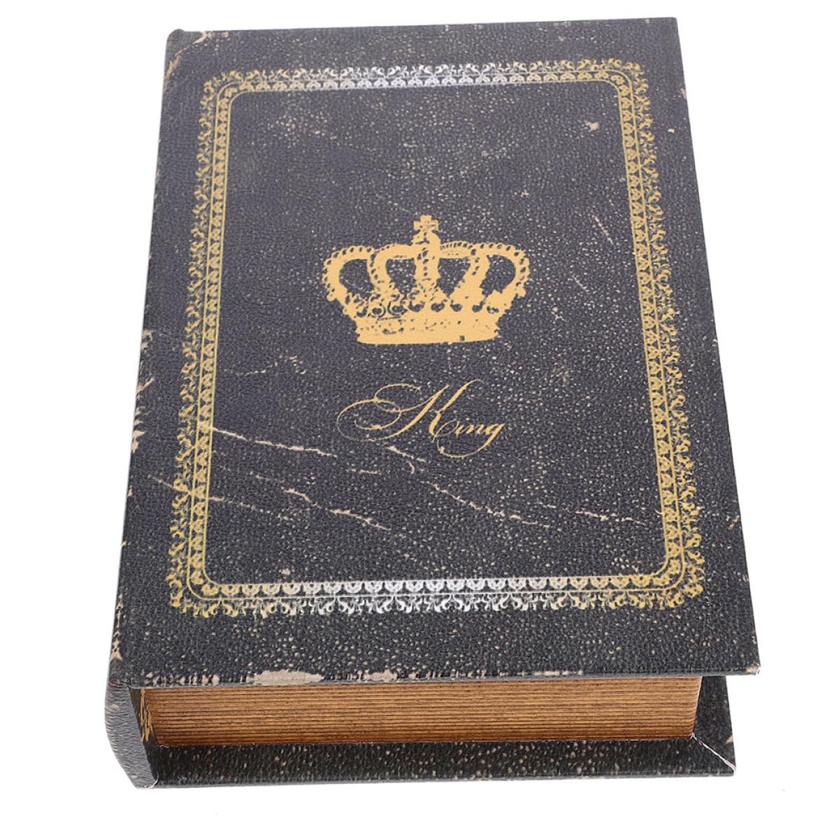 BESPORTBLE Scatola Portaoggetti e Organizzazione Fotografica a Forma di Volume Finto Stile Europeo Vintage in Legno per Decorazione da Tavolo