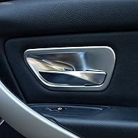 Vista 5 de YIWANG ABS cromo interior manija de puerta tazón cubierta adhesivo 2 unids para BMW 3 4 serie F30 F32 F35 316i 318i 320li 2013-2019