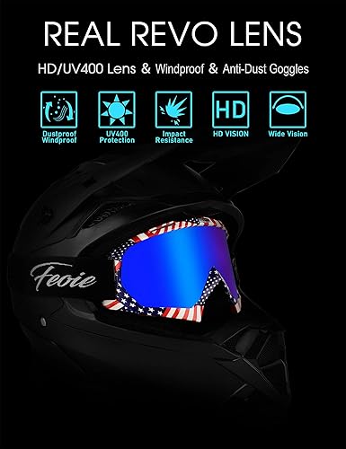 Miniatura 2 de Gafas de motocross, gafas de motocross, gafas de motocicleta ATV para adultos, a prueba de viento, Mx Dirtbike Racing gafas de seguridad para montar