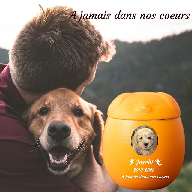 Foto 2 de 7 de WXMYOZR Urnas De Mascotas para Cenizas De Perros, Urnas De Perros Personalizadas para Cenizas