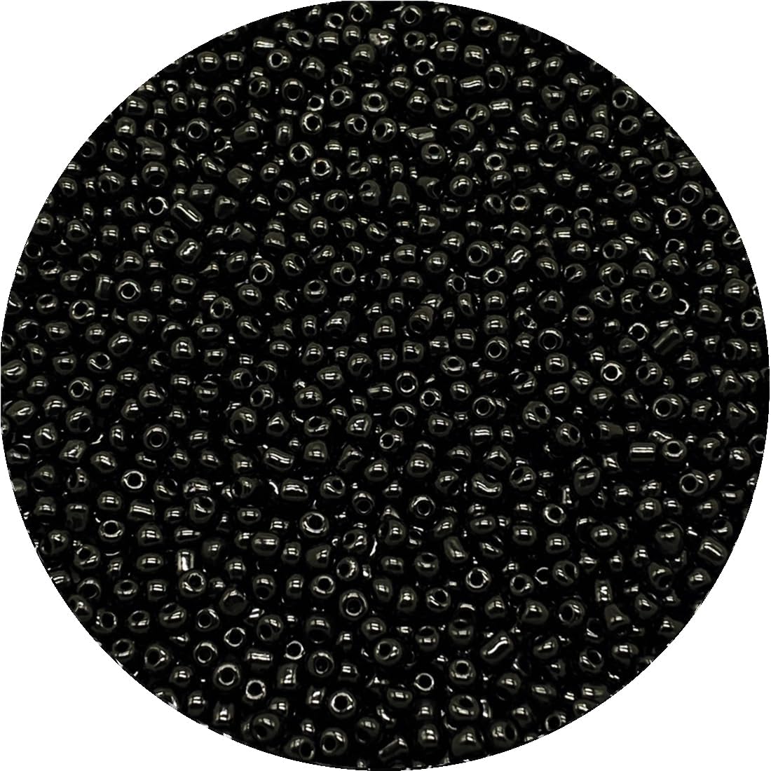 Pack of 10000 2 mm Black Seed Beads for Bracelets Mini Bracelet Glass Beads for Threading Craft Beads for DIY Necklaces Earrings Jewellery Making