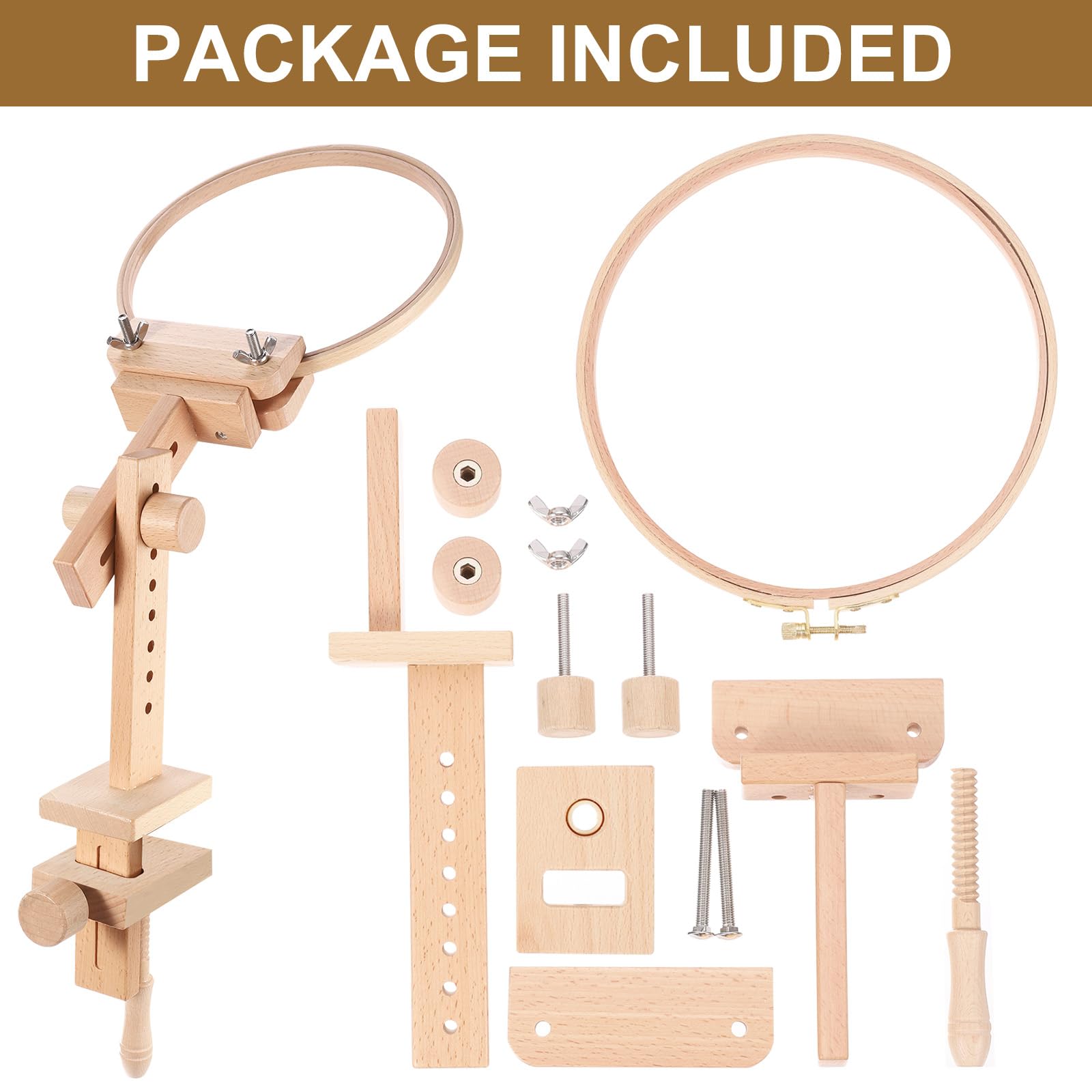 PATIKIL Embroidery Stand with 7" Hoops - Image 3