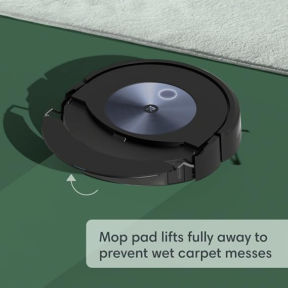 iRobot Roomba Combo j7+ Self-Emptying Robot Vacuum & Mop - Fully Retractable pad, Identifies & Avoids Obstacles, Smart Mapping, Alexa, Ideal for Pets