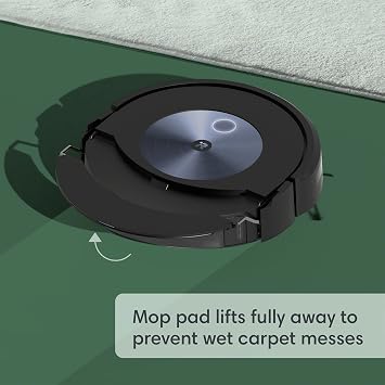 iRobot Roomba Combo j7+ Self-Emptying Robot Vacuum & Mop - Fully Retractable pad, Identifies & Avoids Obstacles, Smart Mapping, Alexa, Ideal for Pets