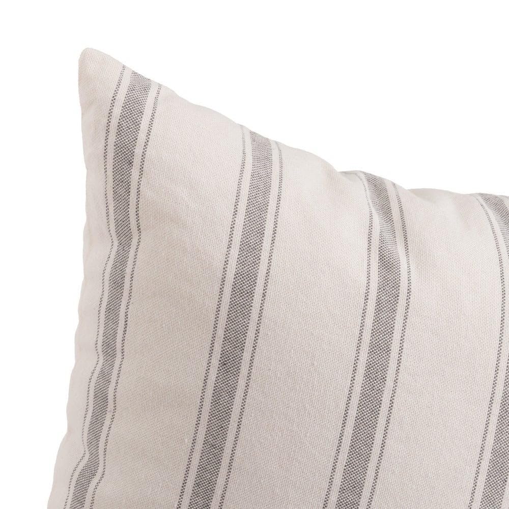 LOLAhome 5 Cojines de Rayas Azul y Gris de algodón de 45x45 cm con Relleno