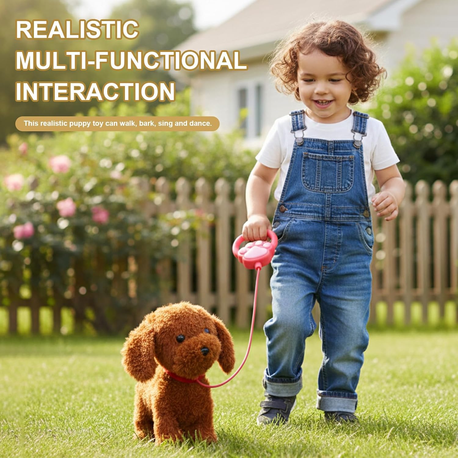 Soft Cuddly Electric Toy Dog for That Walks Barks and Learns to Talk Encouraging Emotional Bonding and Safe Play Talking Pet Toy