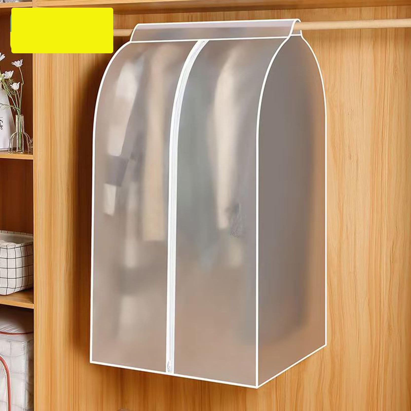 WABMJGW Dustproof Clothes Rail Cover Storage Bag,PEVA Translucen Wardrobe Hanging Protector Rack Organizer with Zipper,Hanging Garment Bags for Closet Storage,30x60x100 cm