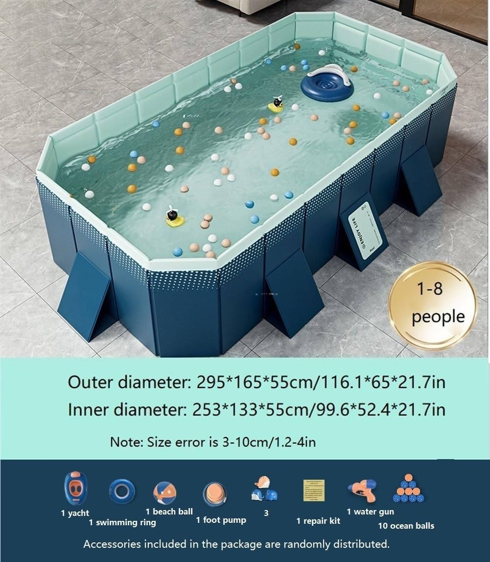 Hard Plastic Foldable Pool for Dogs - Portable Non-Inflatable Outdoor Swimming Pool for Backyard - Durable Shell Dog Pool