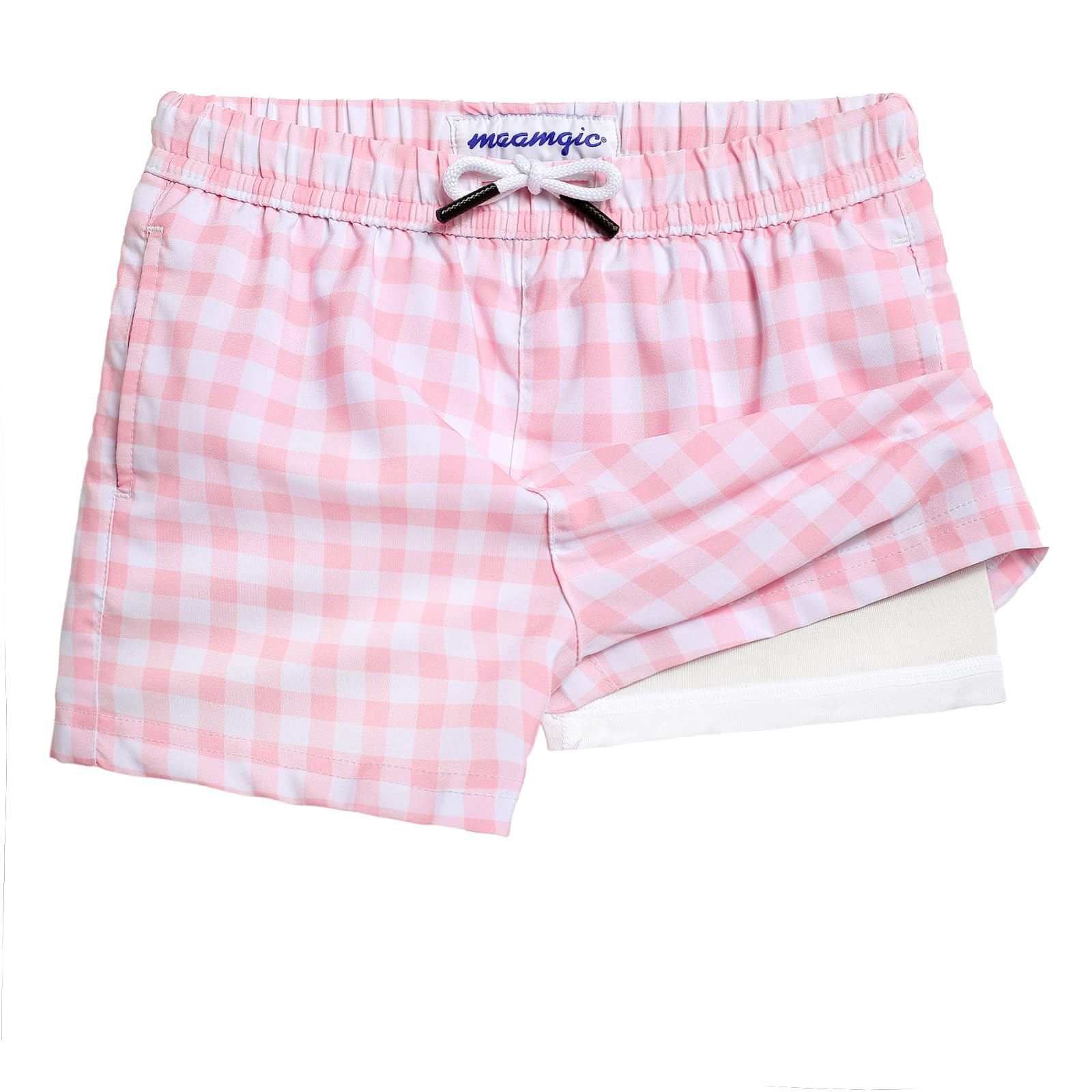 MaaMgic Boys Swim Trunks with Compression Liner Toddler Stretch Quick Dry Swim Shorts Quick Dry 2 in 1 Beach Shorts — view 18