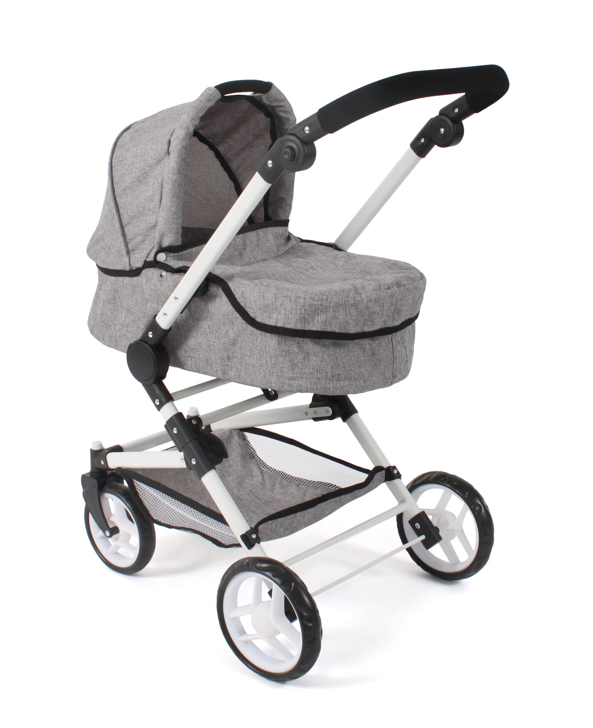 Bayer Chic 2000 645 19 wózek dla lalek kombi Fides 3 w 1, dżinsy szare, 61 x 44,5 x 85 cm