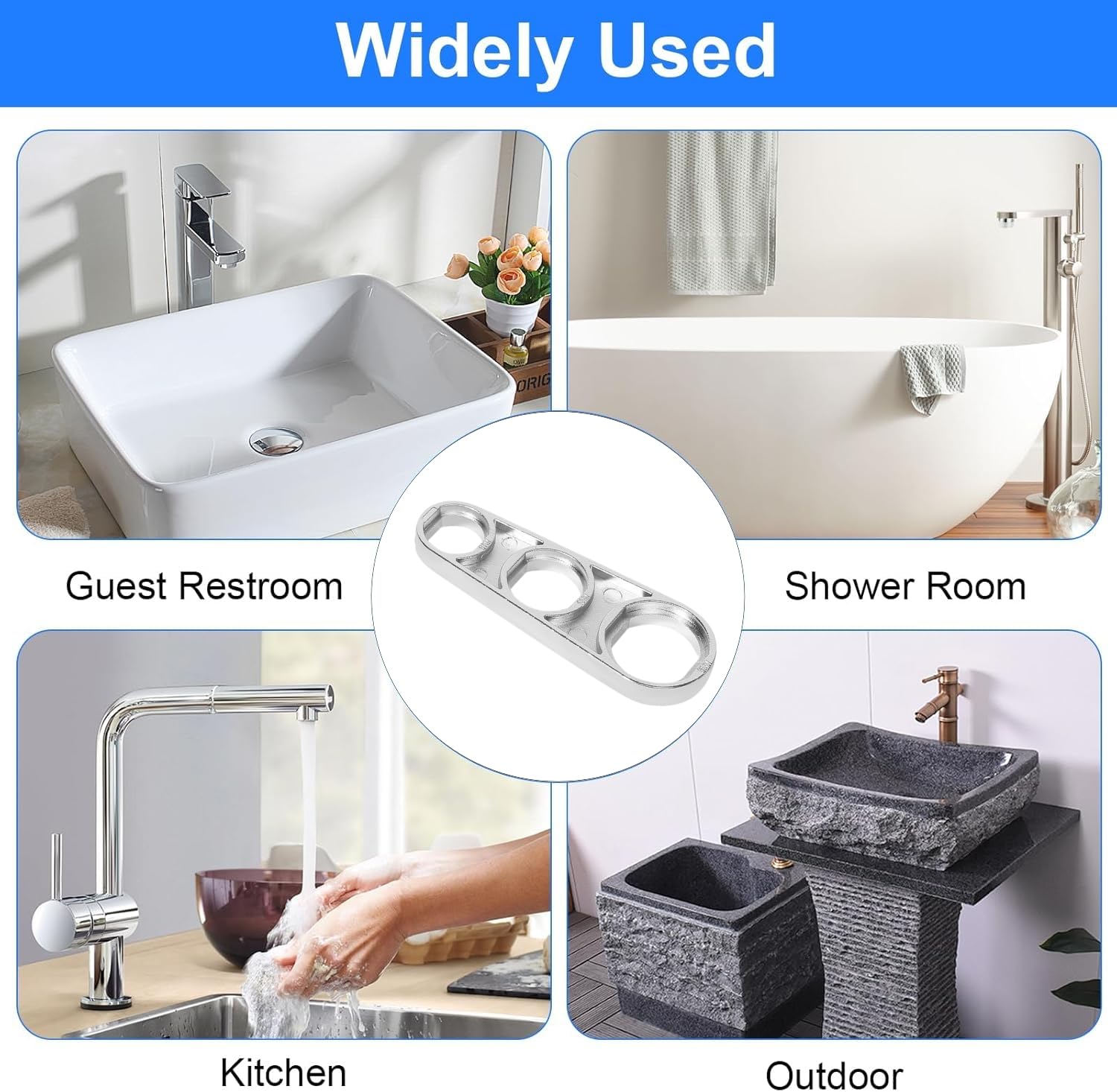 Clés de Barboteur de Robinet,Clé d'Aérateur de Robinet Multi-Usage,6 Tailles 16/18/20/22/24/28mm Universal Faucet Bubbler pour Robinet de Cuisine et de Salle de Bain