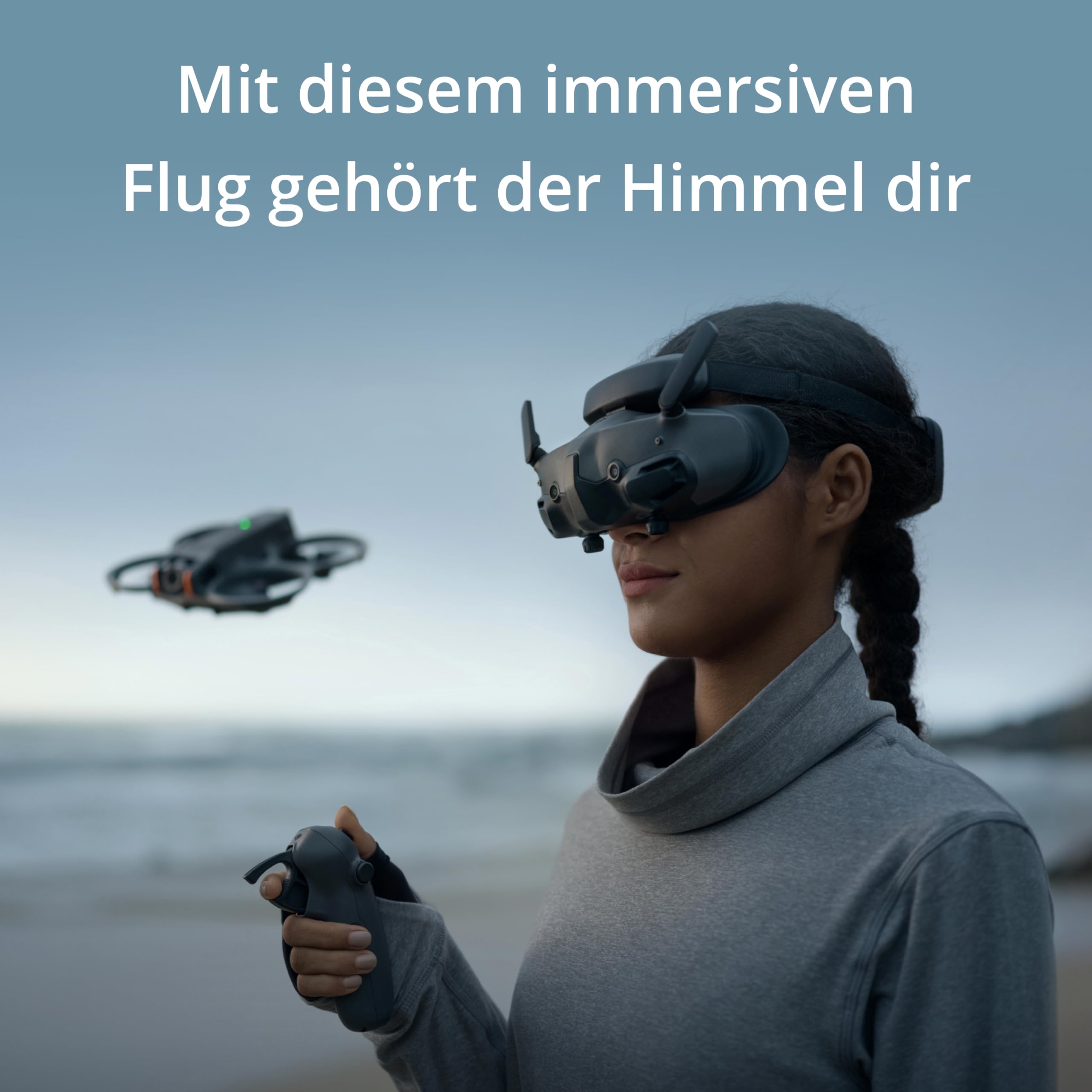 DJI Goggles 3, FPV Goggles mit atemberaubenden Micro-OLED Bildschirmen, immersives Flugerlebnis, O4 HD Videoübertragung, einstellbare Dioptrien, Wireless Streaming, Drohnenbrille | FPV, atemberaubende Micro-OLED-Bildschirme, immersives Flugerlebnis, O4 HD