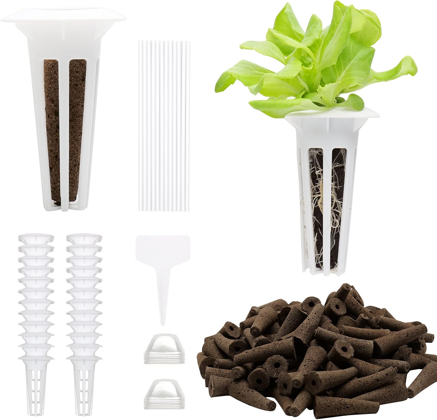 DUESI Seed Pods Kit, Hydroponic Supplies Kits with 24 pcs