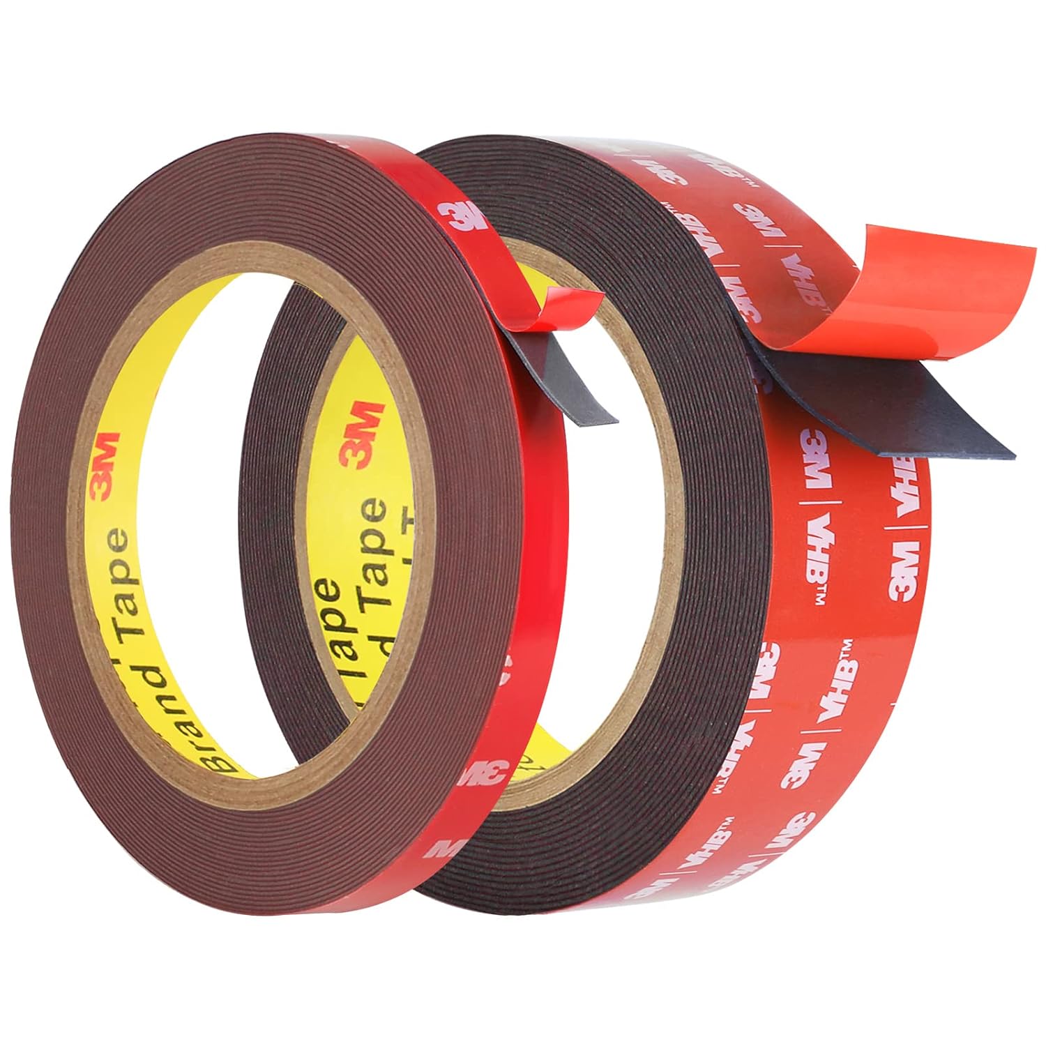 Double Sided Tape Heavy Duty 2 Pack, 16.4 Feet and 33 Feet, Waterproof Mounting Foam Tape for Car, LED Strip Lights, Home Decor, Office Décor, Made of 3M VHB Tape