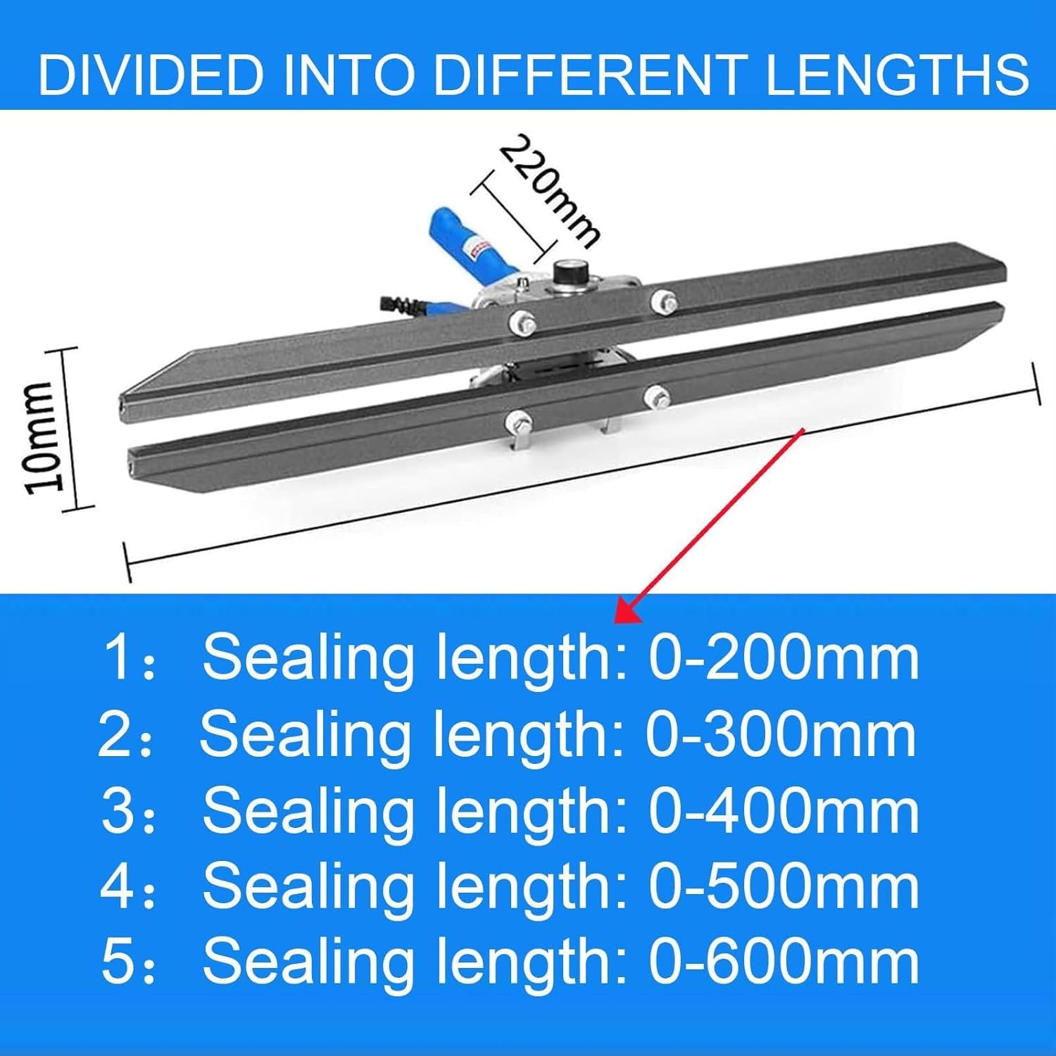 Selladora térmica portátil de mano - Selladora manual por impulso con temperatura ajustable de 0 a 300 °C, para bolsas de papel de aluminio y papel kraft(200)