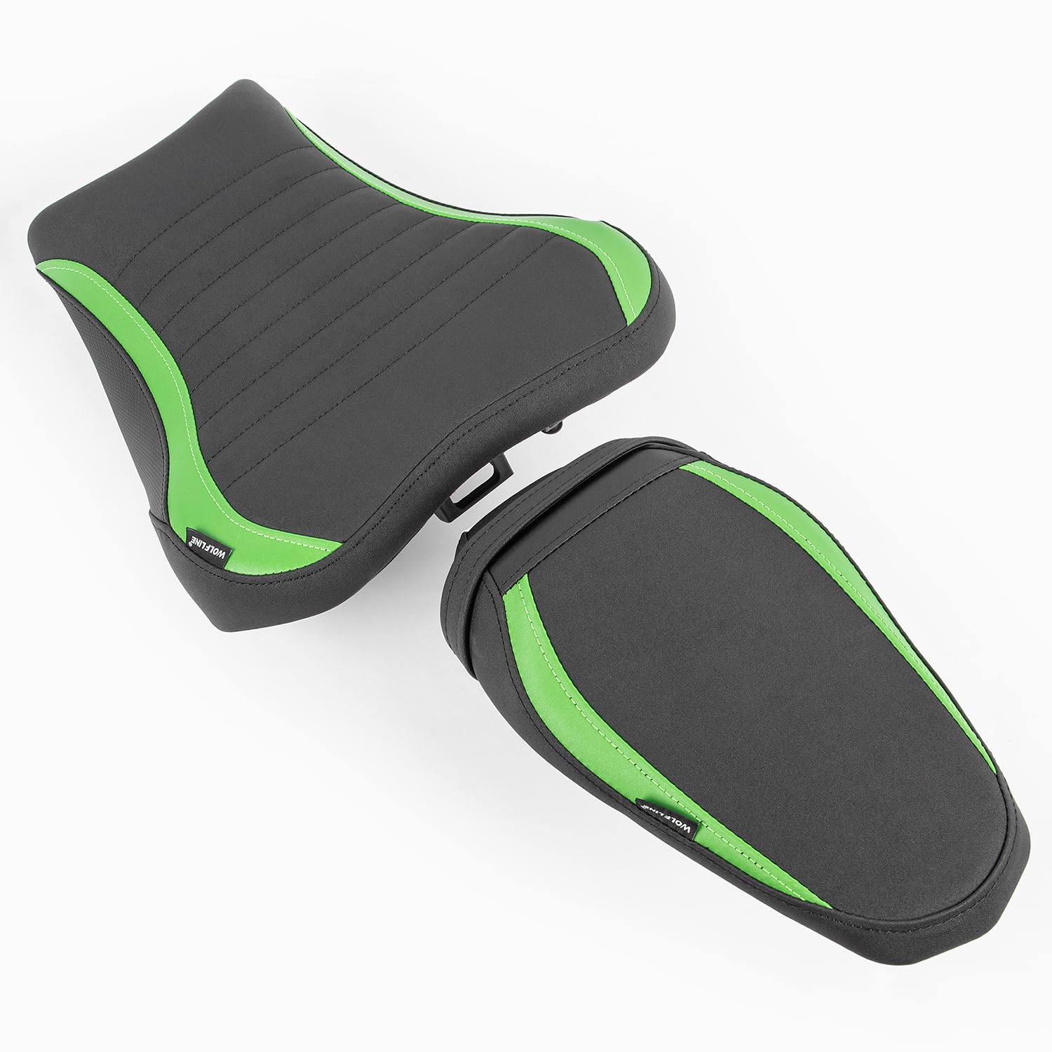 Ensemble de coussins de siège conducteur avant en cuir pour moto adapté pour Z900 Z 900 2017 2018 2019 2020 2021 2022 2023 2024 Coussin arrière doux pour soulager la pression, vert