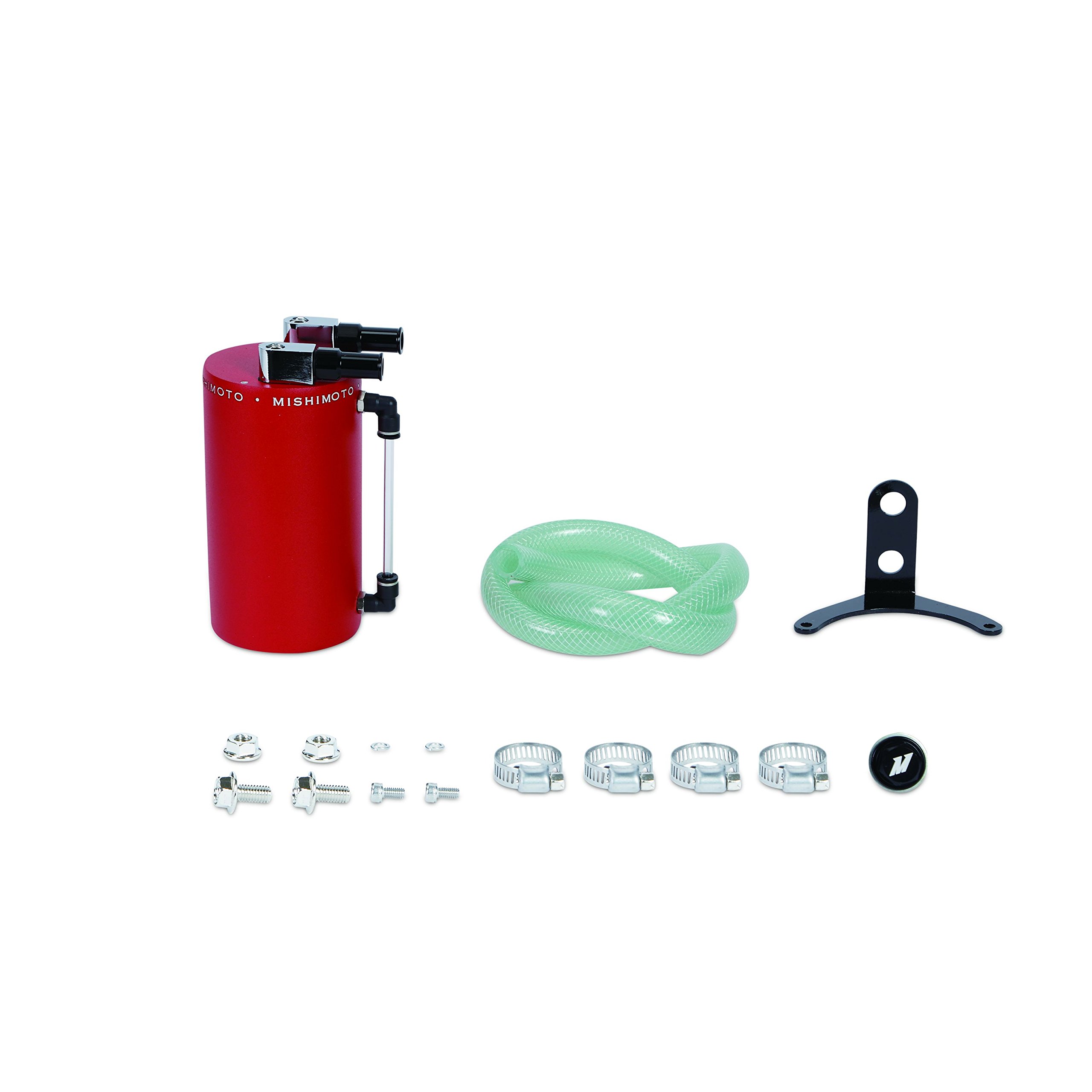 Aluminum Oil Catch Can - Large Wrinkle Red Mishimoto