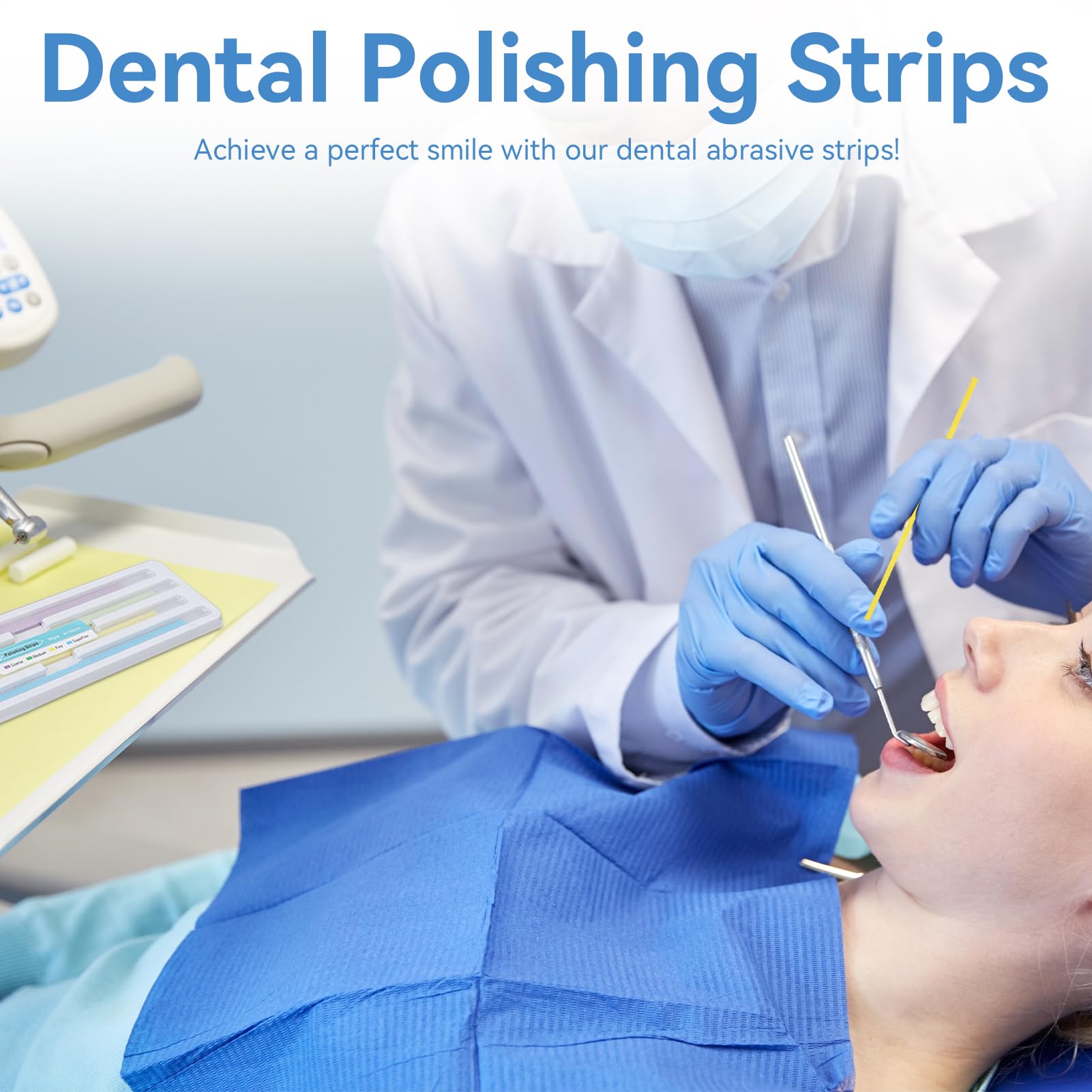 60 Strisce Abrasive Dentali, 4 X 150 Mm, 4 Tipi Strisce per Lucidatura Dentale Grossolane E Fini Carta Abrasiva, Faccette Dentali per La Cura Orale per Lo Sbiancamento Dei Denti, Pulizia Profonda Kit