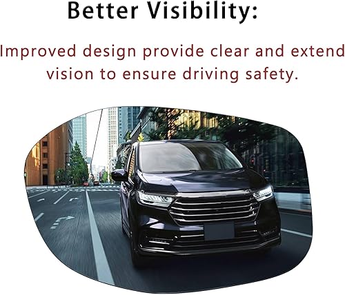 Miniatura 10 de Espejo lateral derecho de repuesto para Honda Odyssey 2014 2015 2016 2017 - Para Honda Odyssey Espejo lateral de cristal con soporte trasero - Para