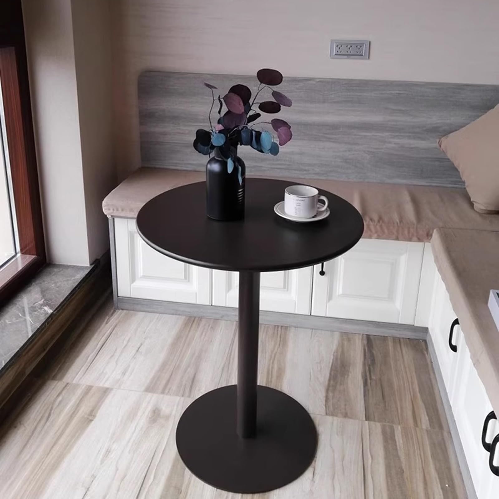 Table haute pour petite cuisine, mange-debout rond gain de place